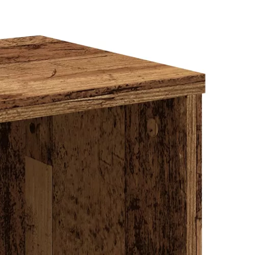  antik fa színű szerelt fa könyvespolc 50 x 25 x 105 cm