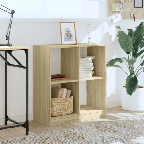  sonoma tölgy színű szerelt fa könyvespolc 68,5 x 32 x 75 cm