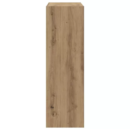  kézműves tölgy színű szerelt fa könyvespolc 102 x 32 x 102 cm