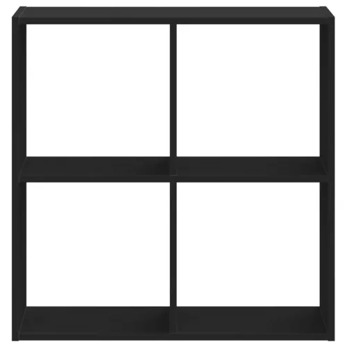  fekete szerelt fa könyvespolc 68,5 x 32 x 68,5 cm