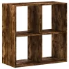  füstös tölgy színű szerelt fa könyvespolc 68,5 x 32 x 68,5 cm