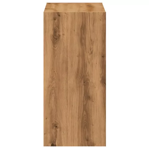  kézműves tölgy szerelt fa könyvespolc 68,5 x 32 x 68,5 cm