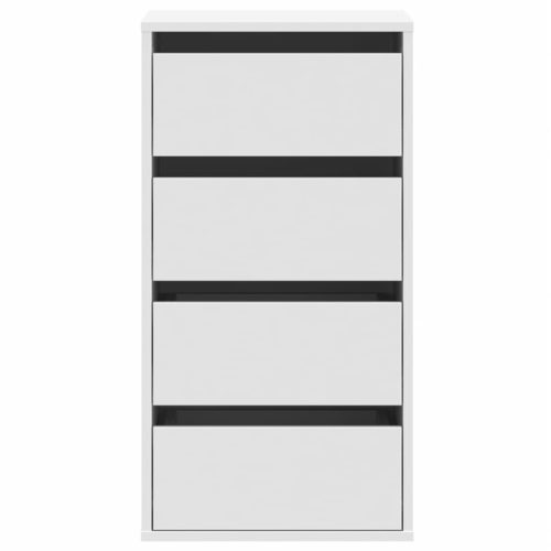  fehér szerelt fa fiókos sarokszekrény 40 x 41 x 76 cm