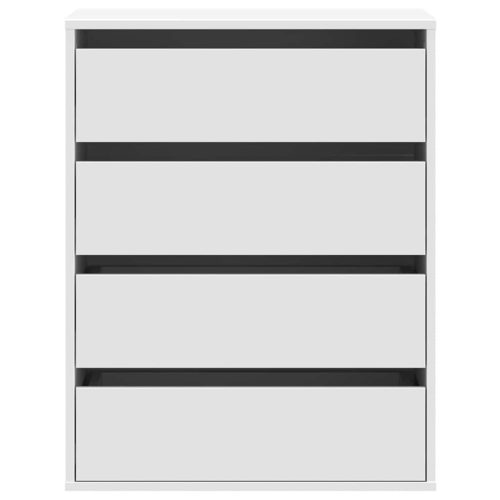  fehér szerelt fa fiókos sarokszekrény 60 x 41 x 76 cm