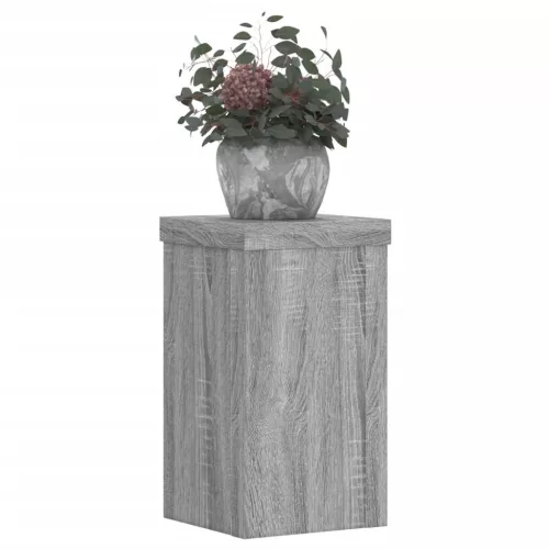  2 db szürke sonoma szerelt fa növénytartó állvány 10x10x18 cm