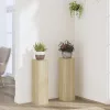  2 db sonoma tölgy szerelt fa növénytartó állvány 17 x 17 x 60cm