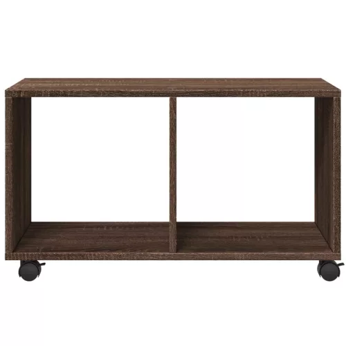  barna tölgy színű szerelt fa görgős szekrény 72 x 33 x 42,5 cm