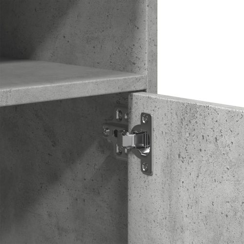  betonszürke szerelt fa kerekes szekrény 60 x 48 x 81 cm