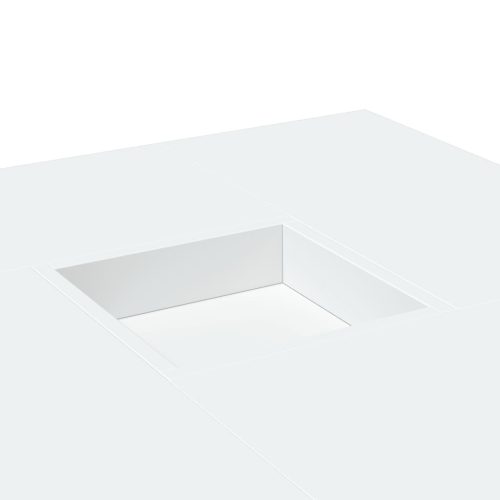  fehér szerelt fa dohányzóasztal 80x80x40 cm