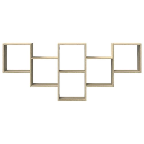  sonoma tölgy színű szerelt fa fali polc 159 x 18 x 66 cm