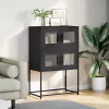  Magastábla Fekete 68x39x107 cm Acél