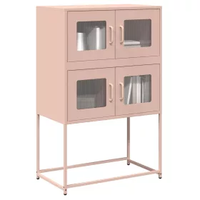  Highboard rózsaszín 68x39x107 cm Acél