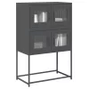  Highboard antracit 68x39x107 cm Acél