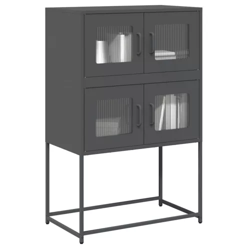  Highboard antracit 68x39x107 cm Acél