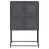  Highboard antracit 68x39x107 cm Acél