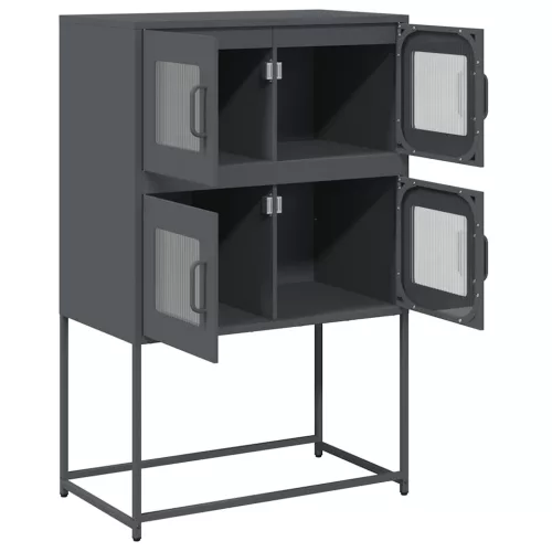  Highboard antracit 68x39x107 cm Acél