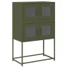  Highboard olívazöld 68x39x107 cm Acél