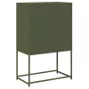  Highboard olívazöld 68x39x107 cm Acél