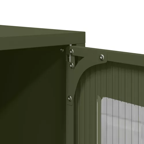  Highboard olívazöld 68x39x107 cm Acél