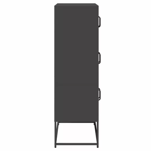  Magastábla Fekete 68x39x123 cm Acél