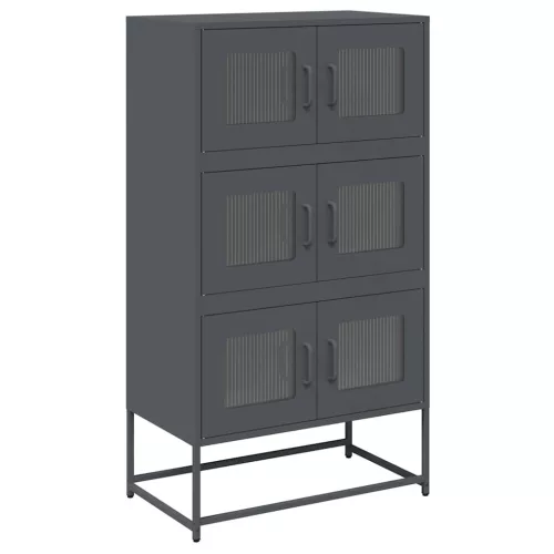  Highboard antracit 68x39x123 cm Acél