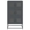  Highboard antracit 68x39x123 cm Acél