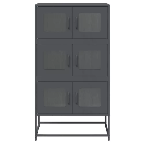  Highboard antracit 68x39x123 cm Acél