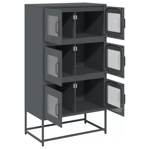  Highboard antracit 68x39x123 cm Acél