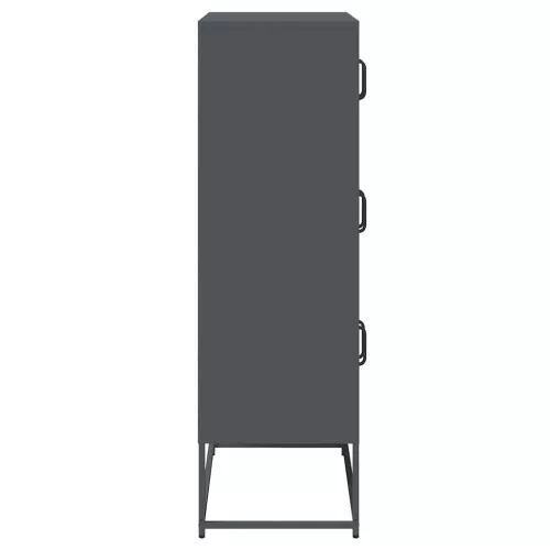  Highboard antracit 68x39x123 cm Acél