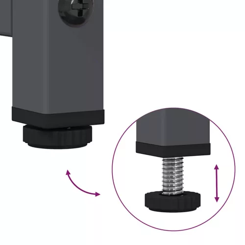  Highboard antracit 68x39x123 cm Acél