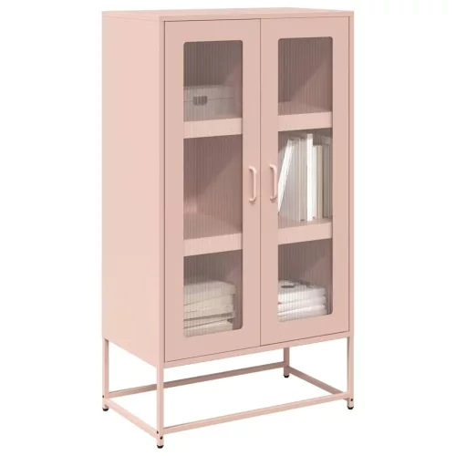  Highboard rózsaszín 68x39x123 cm Acél