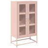  Highboard rózsaszín 68x39x123 cm Acél