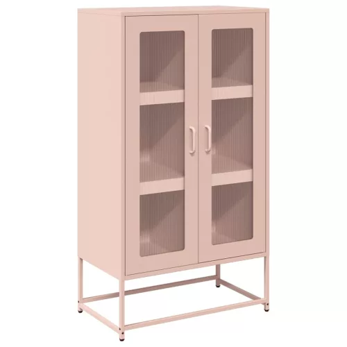  Highboard rózsaszín 68x39x123 cm Acél