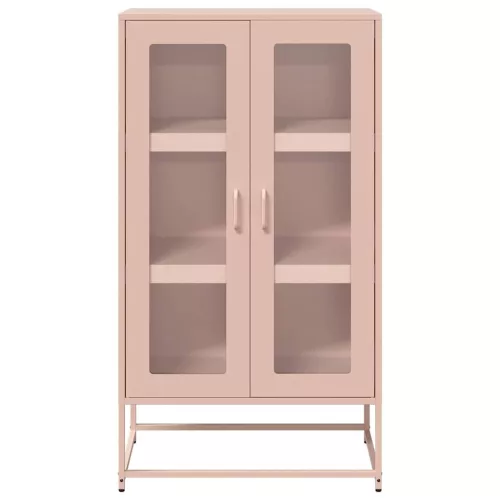  Highboard rózsaszín 68x39x123 cm Acél