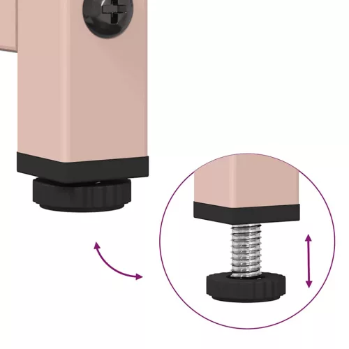  Highboard rózsaszín 68x39x123 cm Acél