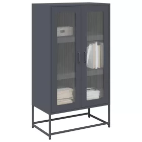  Highboard antracit 68x39x123 cm Acél