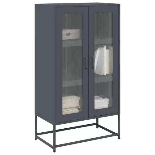  Highboard antracit 68x39x123 cm Acél