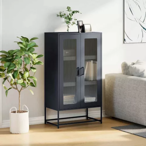  Highboard antracit 68x39x123 cm Acél