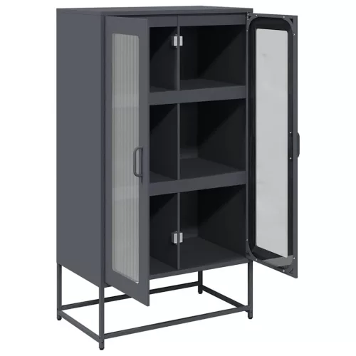  Highboard antracit 68x39x123 cm Acél