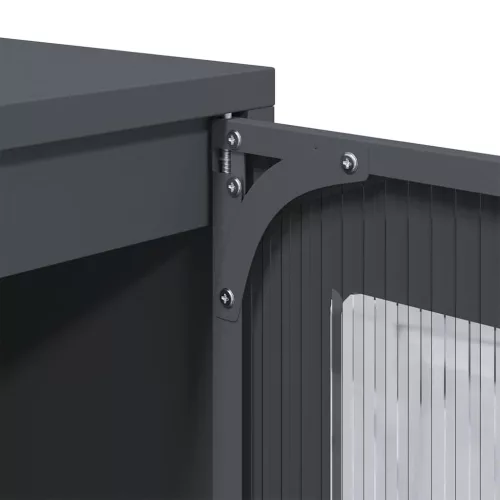  Highboard antracit 68x39x123 cm Acél