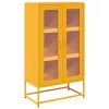  Highboard Mustársárga 68x39x123 cm Acél