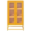  Highboard Mustársárga 68x39x123 cm Acél