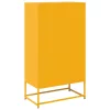  Highboard Mustársárga 68x39x123 cm Acél