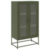  Highboard olívazöld 68x39x123 cm Acél