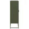  Highboard olívazöld 68x39x123 cm Acél