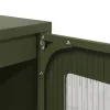  Highboard olívazöld 68x39x123 cm Acél