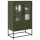  olívazöld acél magasszekrény 68x39x111,5 cm