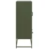  olívazöld acél magasszekrény 68x39x111,5 cm