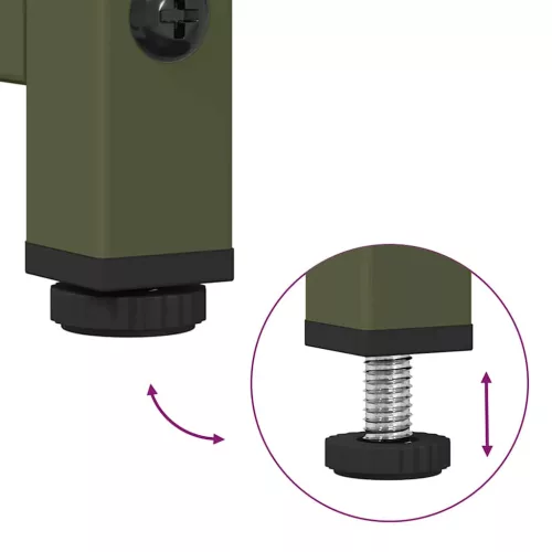  olívazöld acél magasszekrény 68x39x111,5 cm