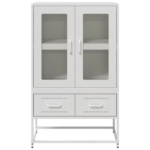  fehér acél magasszekrény 68x39x111,5 cm